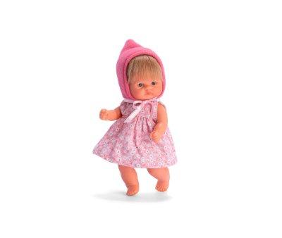 Mueco Bomboncn con Vestido Flores y Gorrito Fucsia
