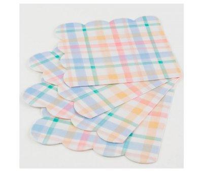 16 Tovaglioli Grandi Plaid Pattern