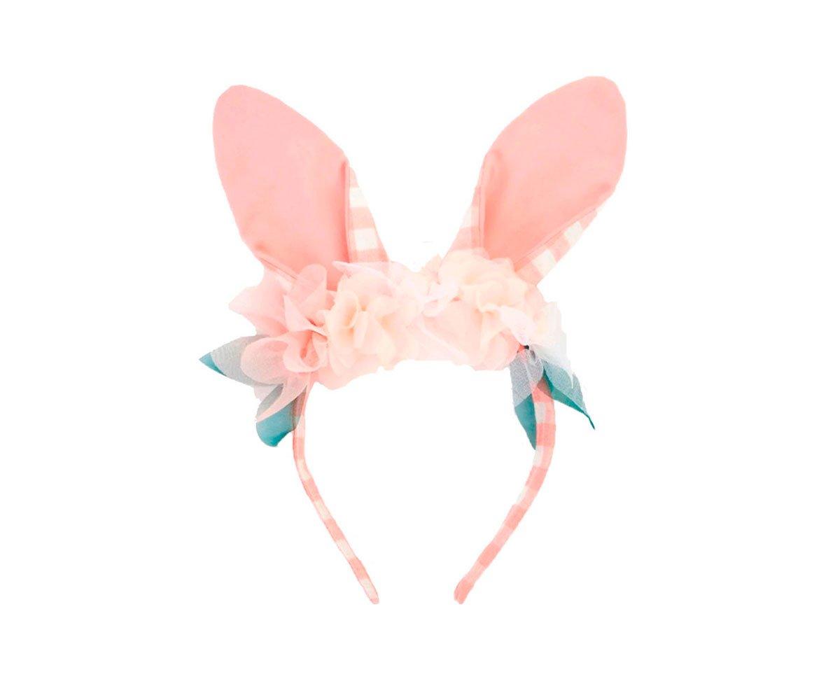 Diadème Pink Bunny Vichy Little Ear