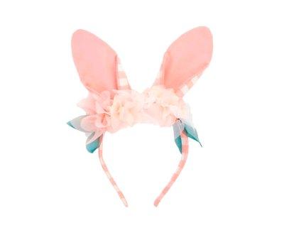 Diadema Orejitas Bunny Vichy Rosa