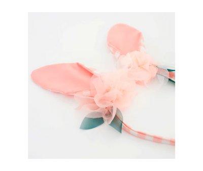 Diadema Orejitas Bunny Vichy Rosa