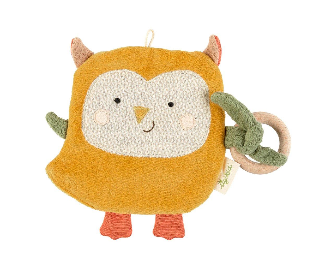 Mini Doudou Anneau De Dentition Owl Green