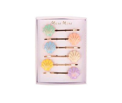 6 Mollette Capelli Shell Enamel