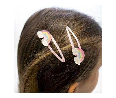 2 Barrettes Rainbow