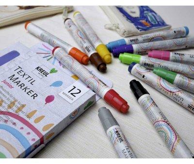 12 Textile Markers Kreul Medium Junior