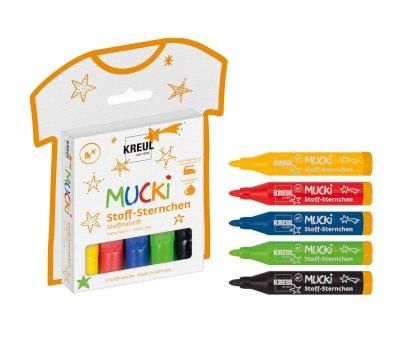 5 Rotuladores Mucki Fancy Fabric para Tela