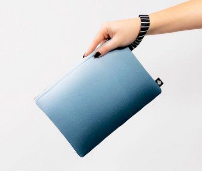 Large Quilted Toiletry Bag Calm Blue
