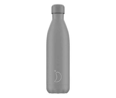 Botella Acero Inoxidable Mate Gris Total 750ml