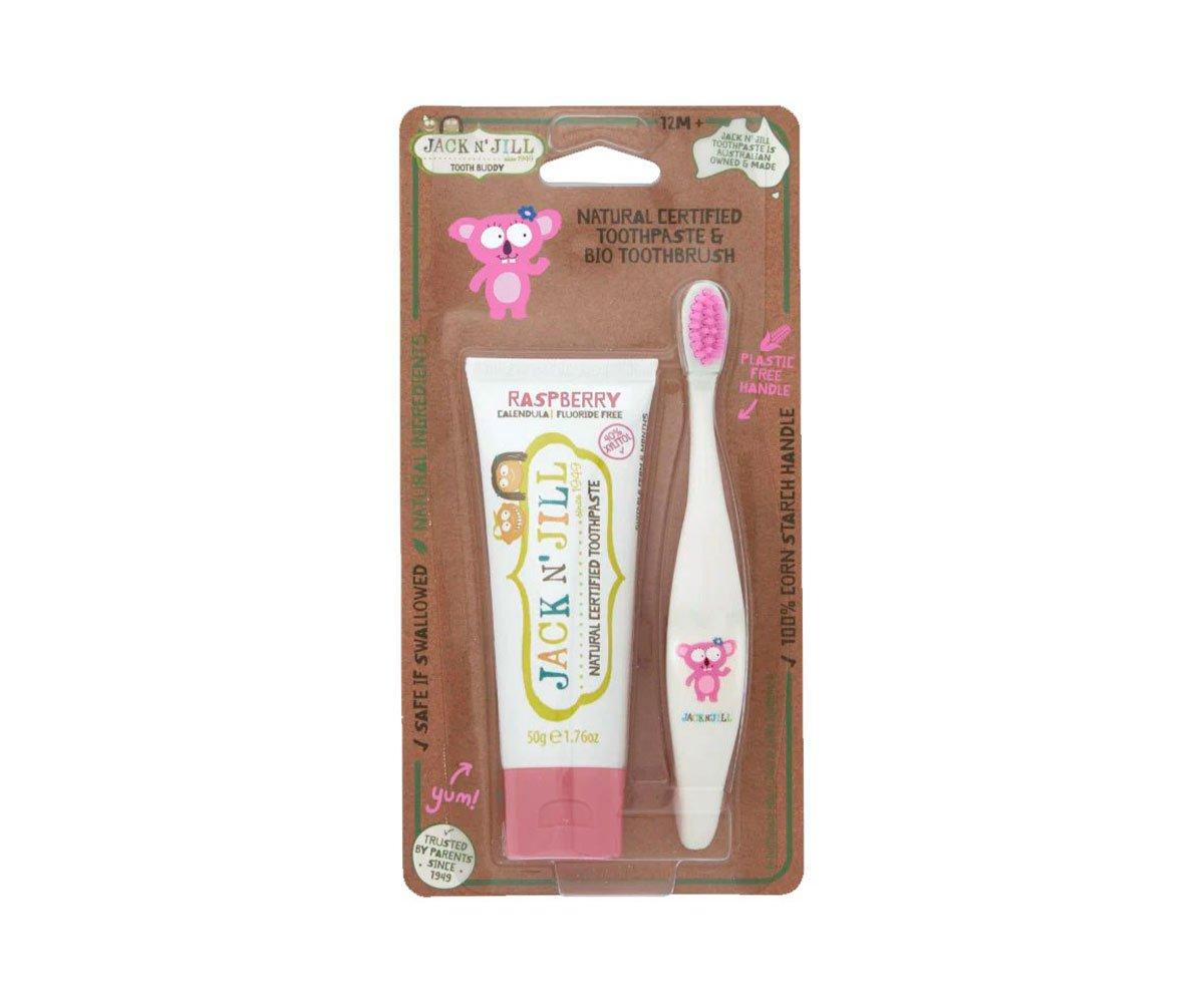 Pack Escova De Dentes Koala + Creme Dental Com Sabor De Framboesa