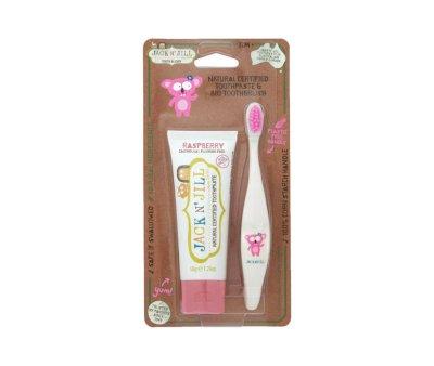 Pack Escova de dentes Koala + creme dental com sabor de framboesa