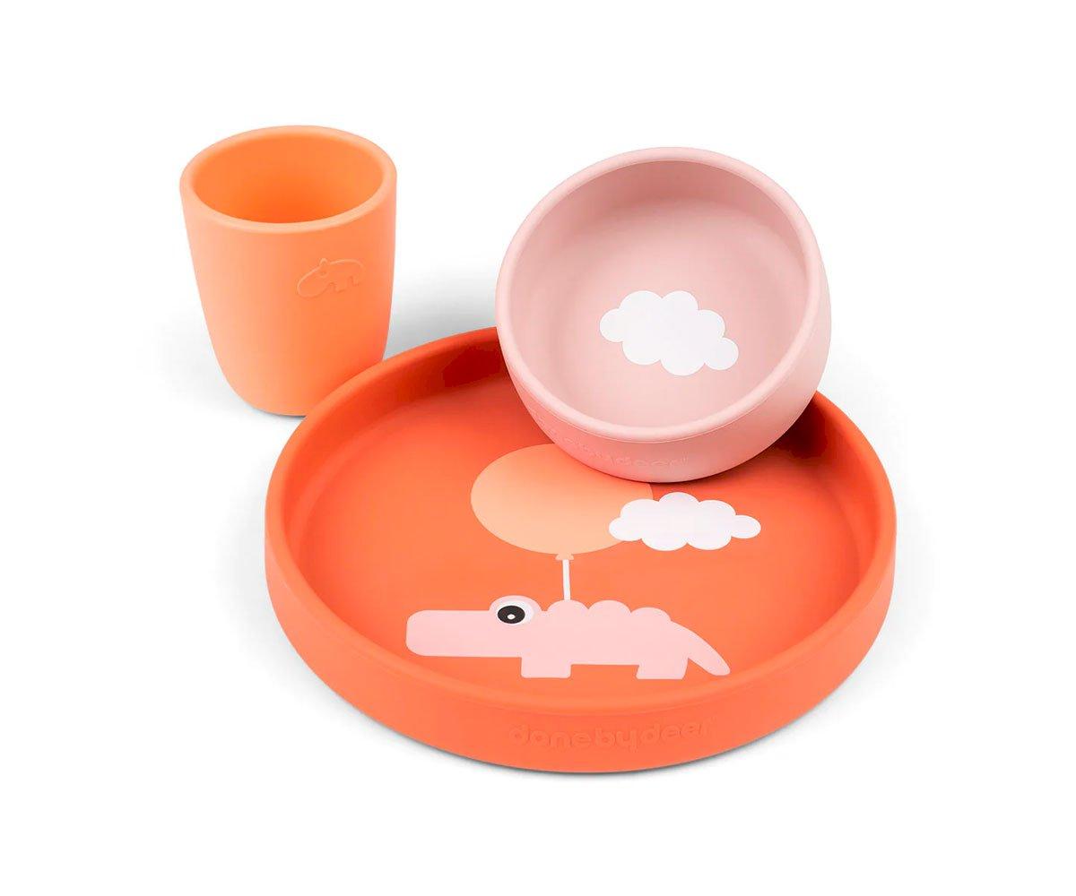 Vaisselle en silicone Happy Clouds Papaye 