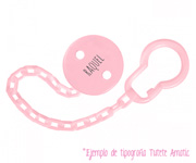 Attache-Sucette Personnalisable Rose