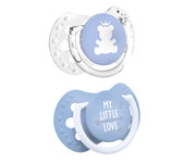 2 Mini Chupetes Lovi "My Little Love" Azul Serenity 0-2m