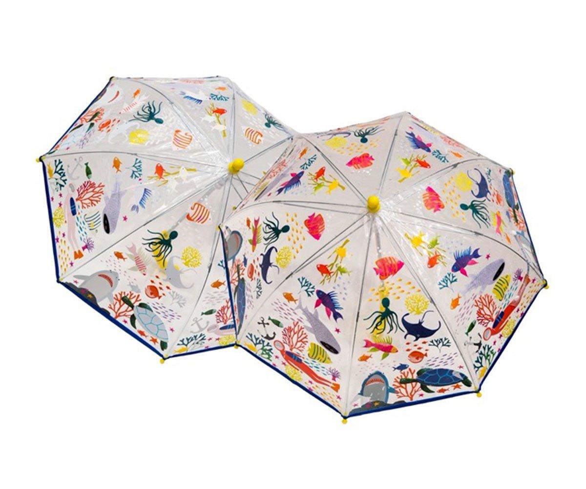 Parapluie Change De Couleur Deep Sea Transparent