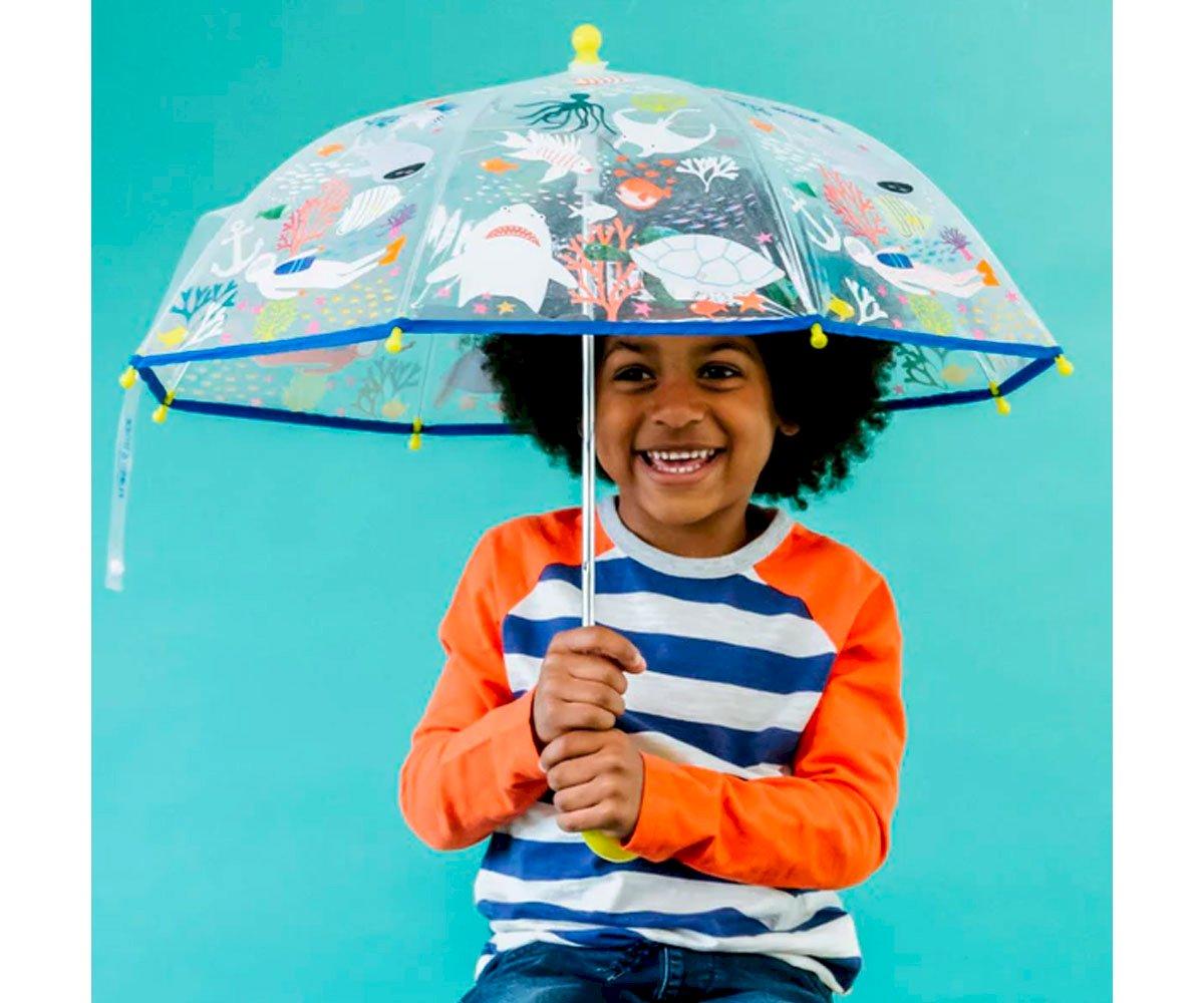 Parapluie Change De Couleur Deep Sea Transparent