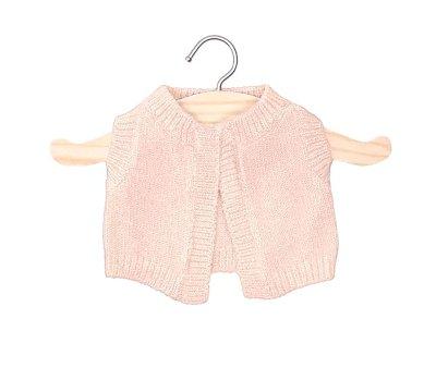 Cardigan Leonie en Tricot Pink Baby para Mueco Gordis
