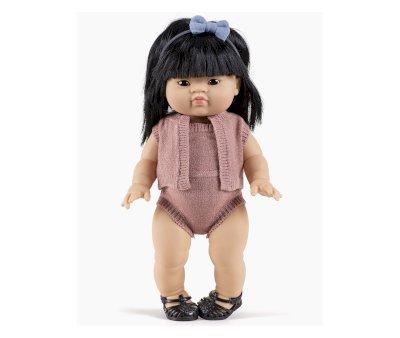 Cardigan Leonie en Tricot Rose Th para Mueco Gordis