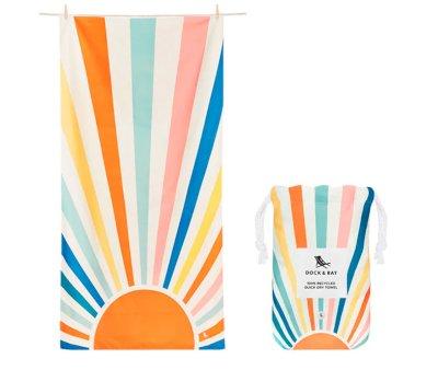 Extra Large Retro Rising Sun Personalised Beach Towel