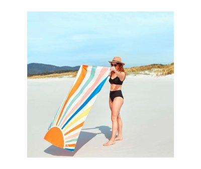 Extra Large Retro Rising Sun Personalised Beach Towel