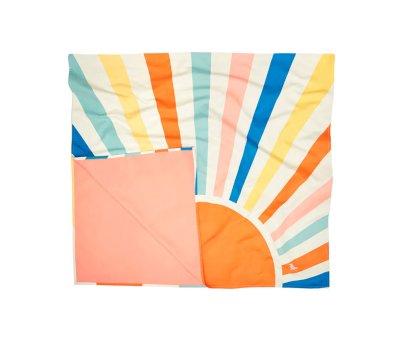 Extra Large Retro Rising Sun Personalised Beach Towel