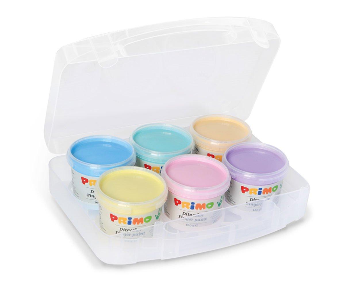 6 Pots De Peinture Pastel Pour Doigts