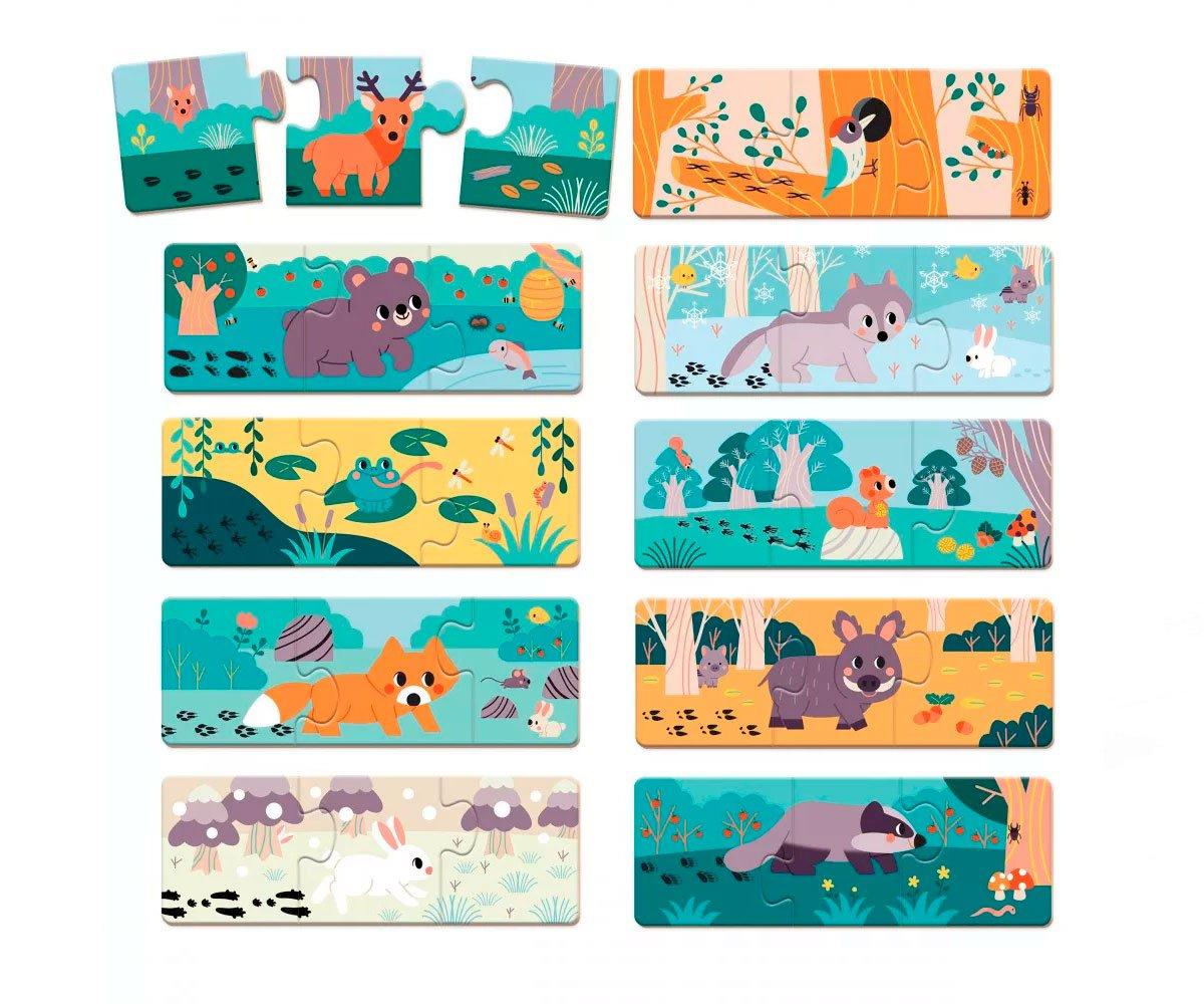 Puzzles D'empreintes D'animaux