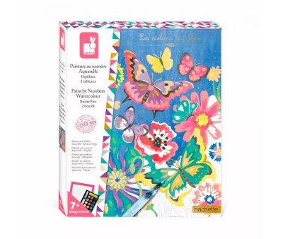 Pintura por Nmeros Acuarela Mariposas