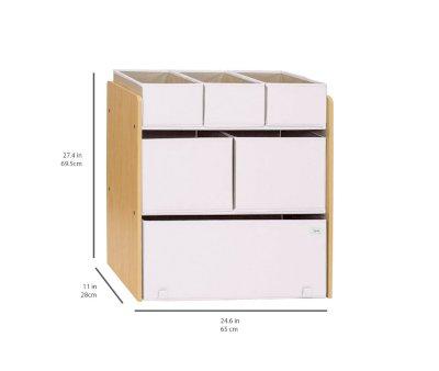 Mueble Organizador con Cubos Cream