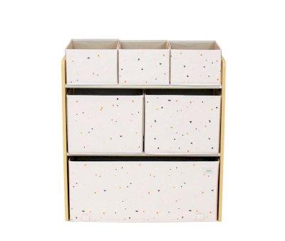 Mobile Organizer con Ceste Rosa Chiaro Terrazzo