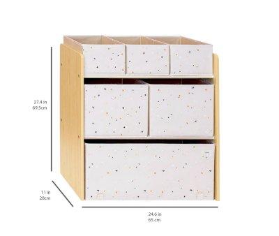Mobile Organizer con Ceste Rosa Chiaro Terrazzo