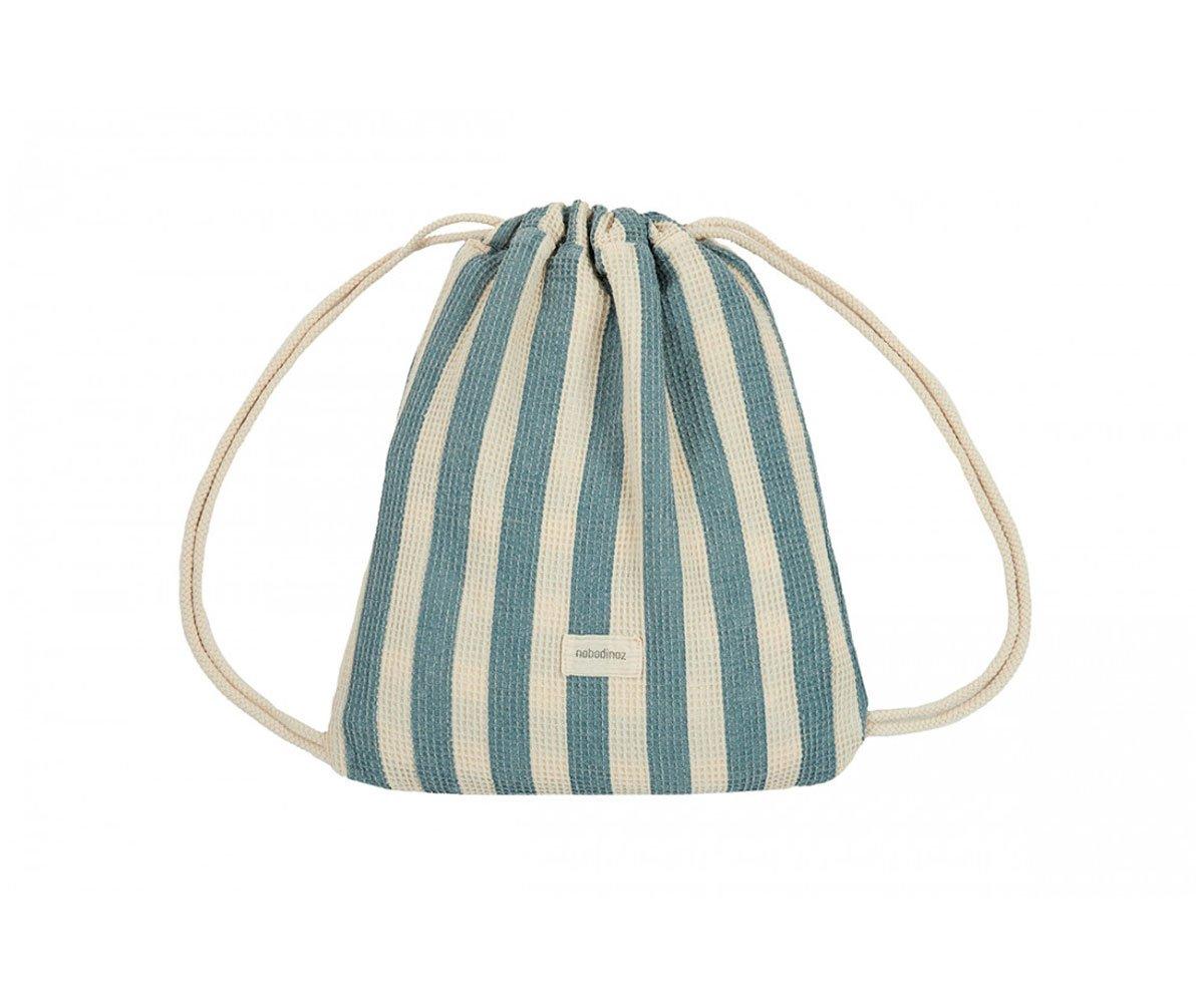 Toalla Con Mochila De Playa Portofino Blue Stripes