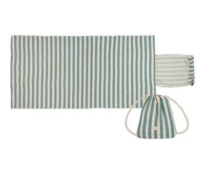 Toalla con Mochila de Playa Portofino Blue Stripes