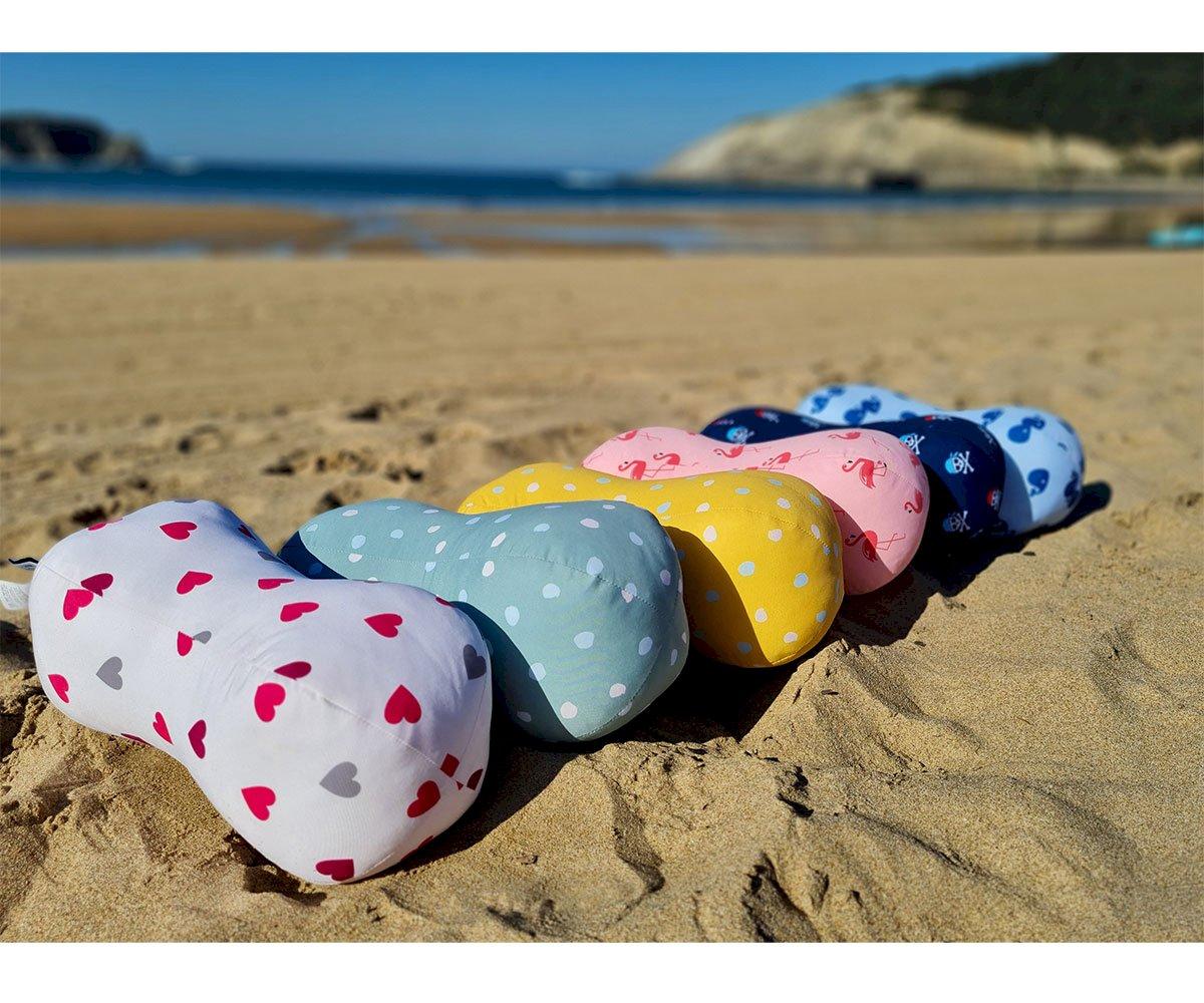 Coussin Beach BTBOX Hearts Peanut