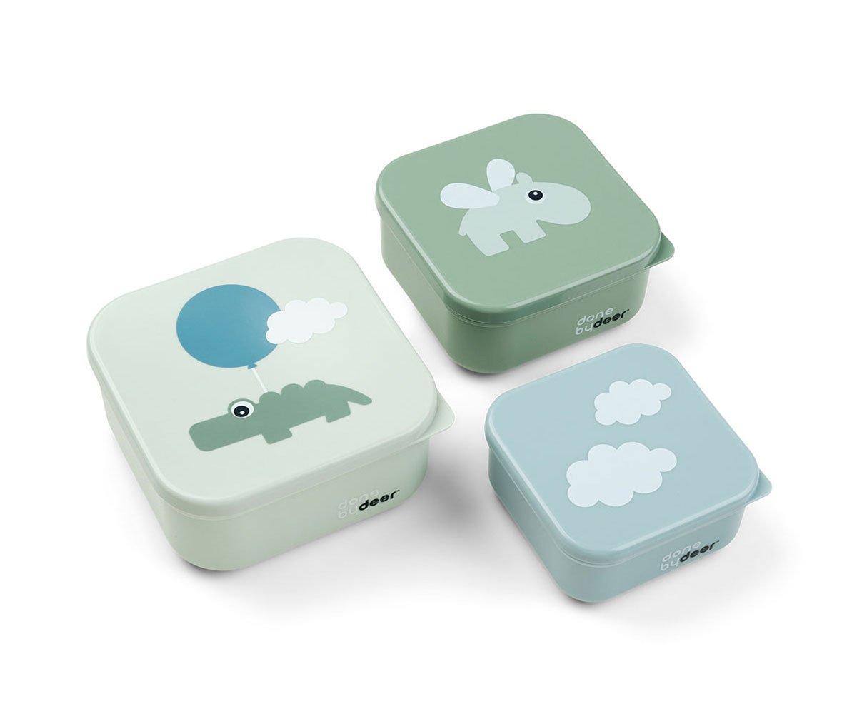 Set 3 Scatoline Snack Happy Clouds Green