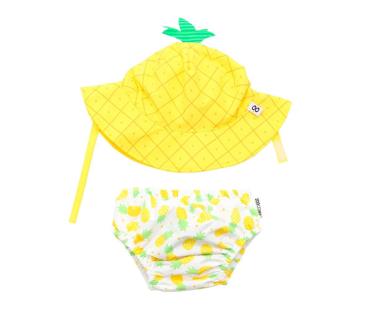 Maillot de bain et chapeau Ananas