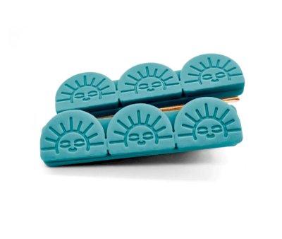 2 grampos de cabelo Tri Sun Sky Blue