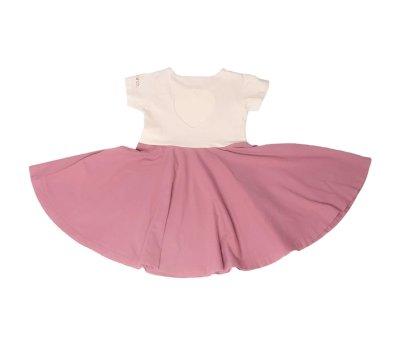 Vestido Corao Costas Creamy White Mauve Rose