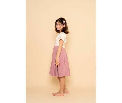 Vestido Corao Costas Creamy White Mauve Rose