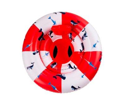 Flutuador Baby Whale Red/White