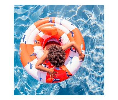 Flutuador Baby Whale Red/White