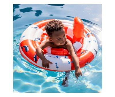 Flutuador Baby Whale Red/White