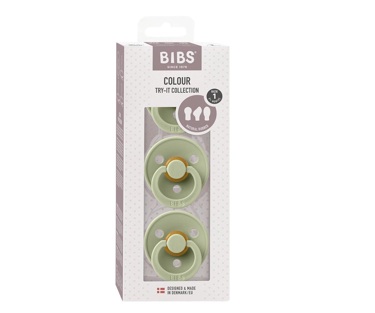 Pack 3 Chupetes BIB Try-It Sage