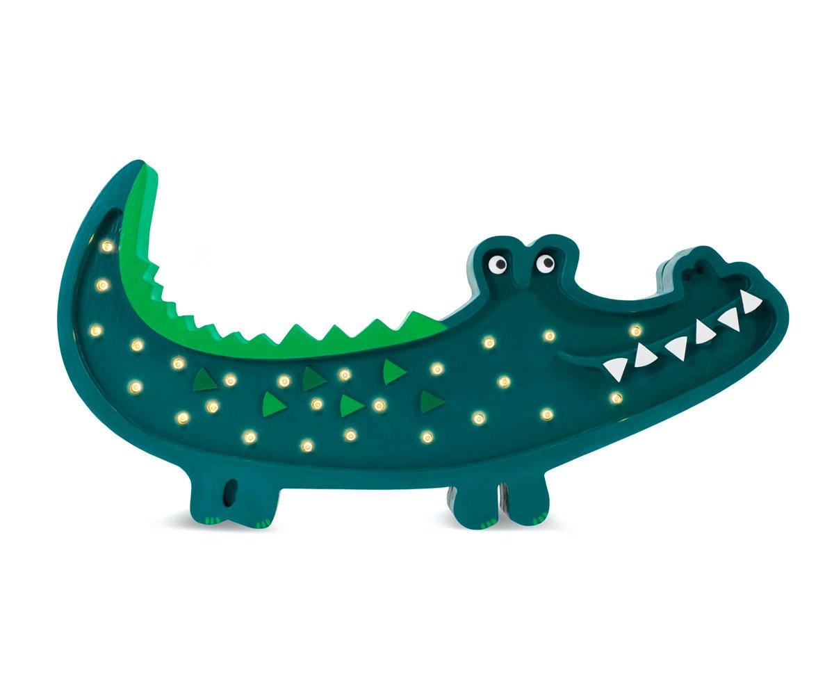 Mini Lampe En Forme De Crocodile Vert Militaire