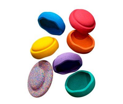 Stapelstein Set Cores Rainbow Classic 6+1 Board