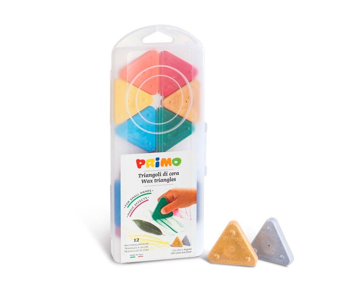 Triangles magiques Crayon à la cire pour enfant 12 dont 1 doré et