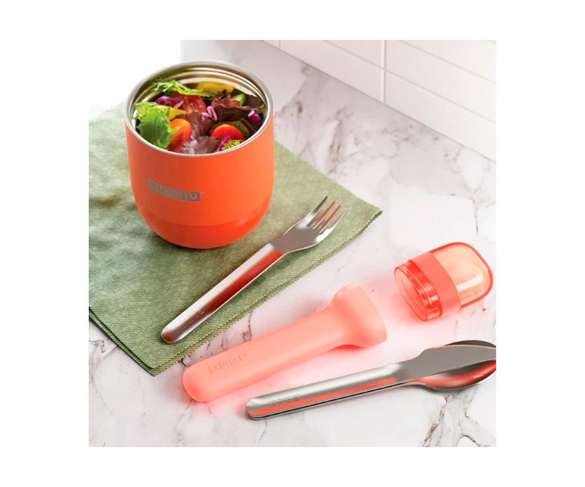 Set de couverts de voyage rose - Tutete