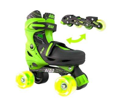 Patins combins Yvolution vert fluo T.34-38