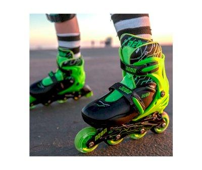 Patins combins Yvolution vert fluo T.34-38