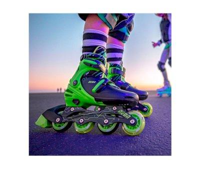 Patins combins Yvolution vert fluo T.34-38