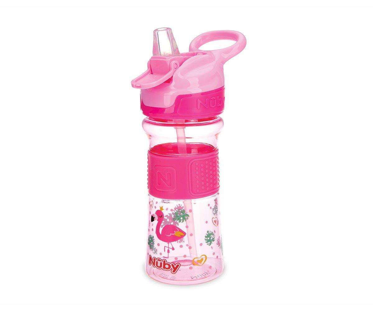 Bouteille anti-goutte rose de 360 ml 